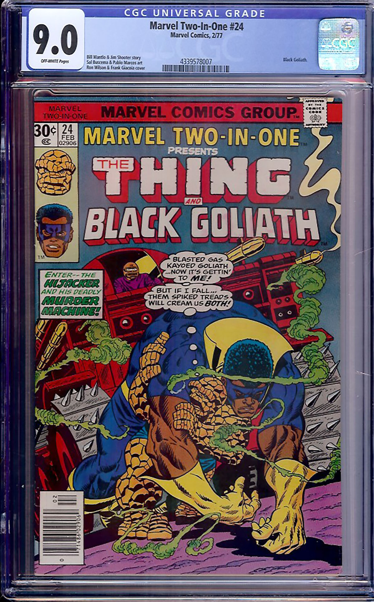 Marvel Two-In-One #24 CGC 9.0 ow