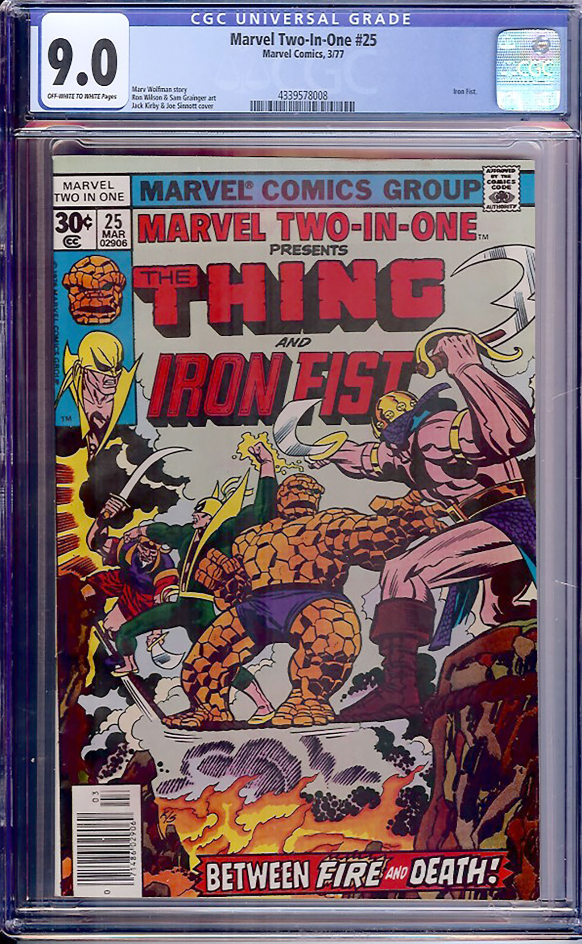 Marvel Two-In-One #25 CGC 9.0 ow/w