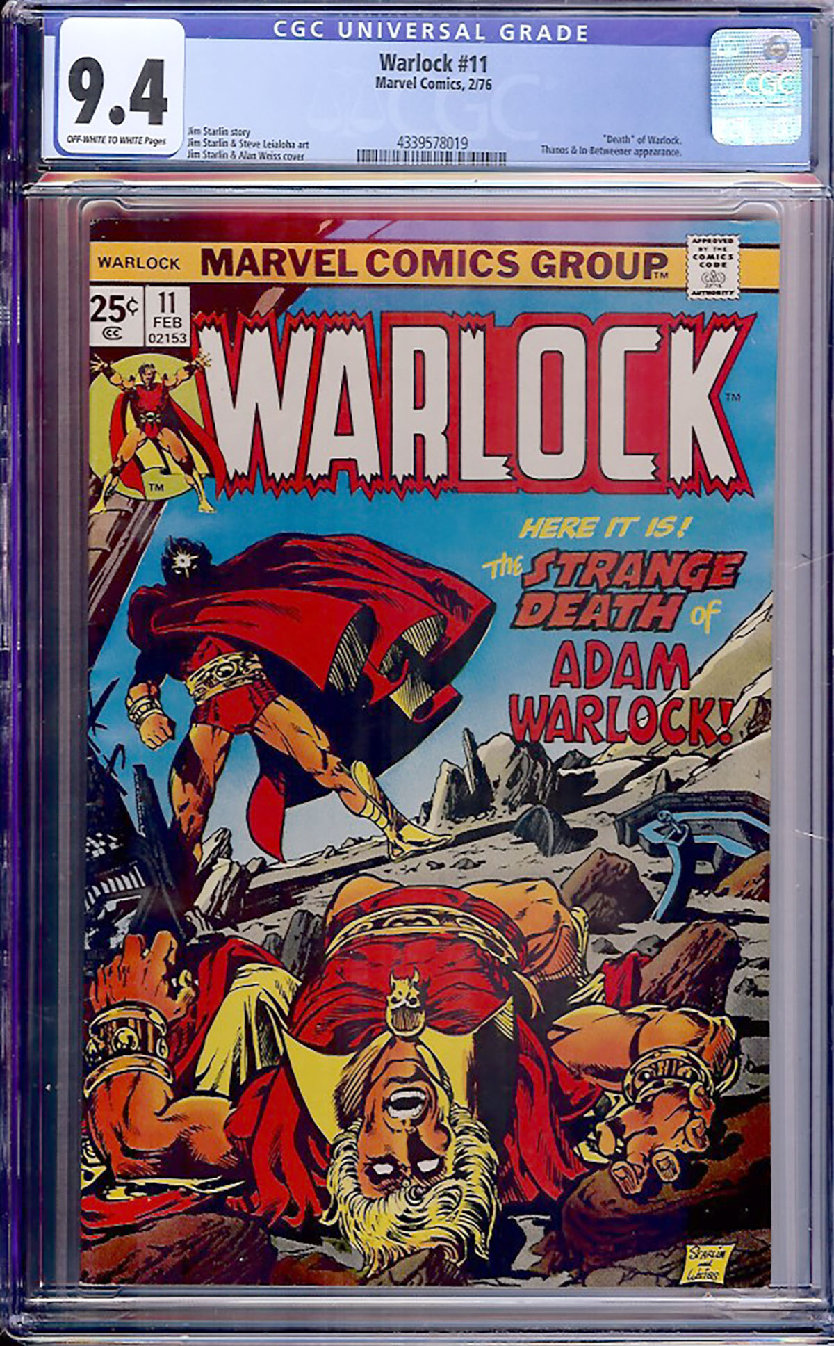 Warlock #11 CGC 9.4 ow/w