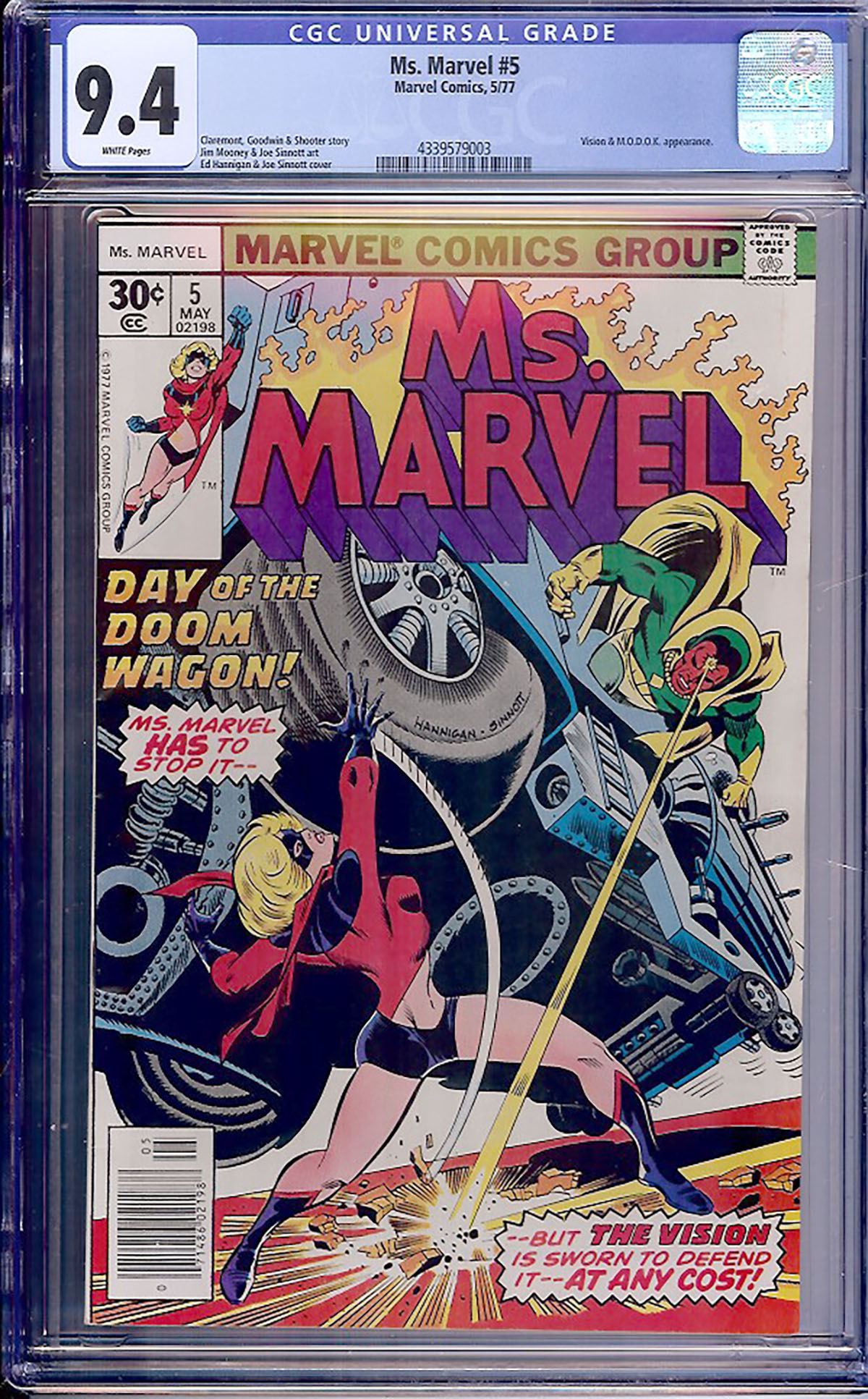 Ms. Marvel #5 CGC 9.4 w