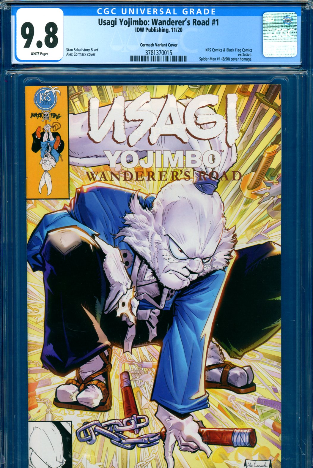 Usagi Yojimbo: Wanderer's Road #1 CGC 9.8 w Cormack Variant Cover