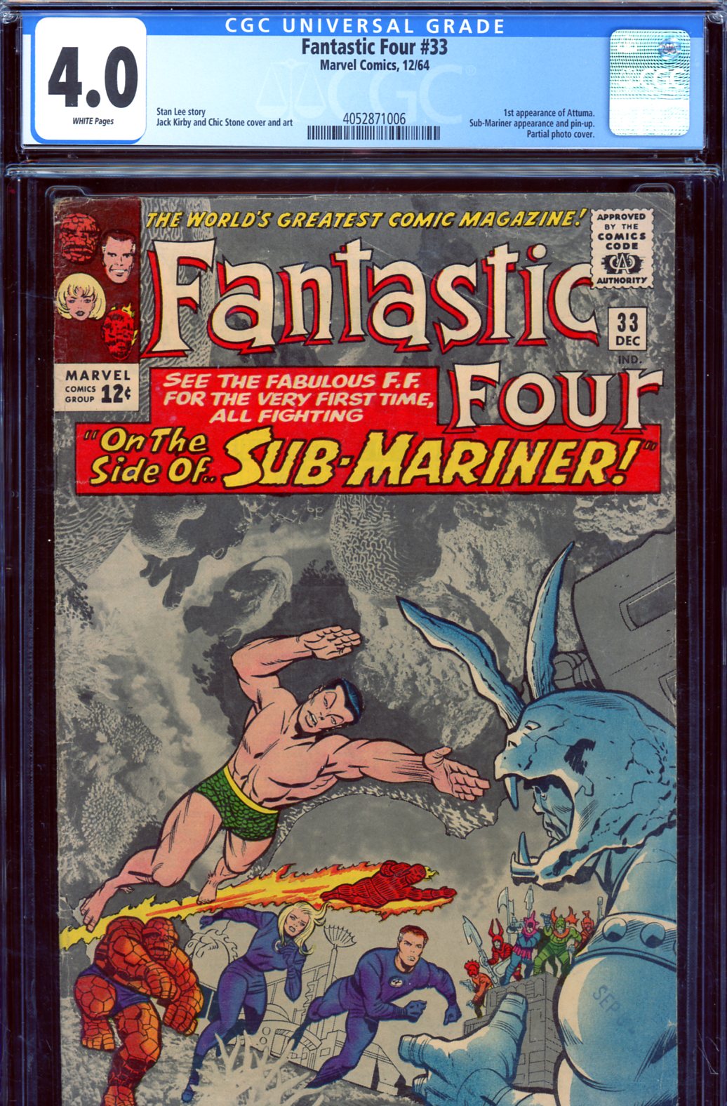 Fantastic Four #33 CGC 4.0 w