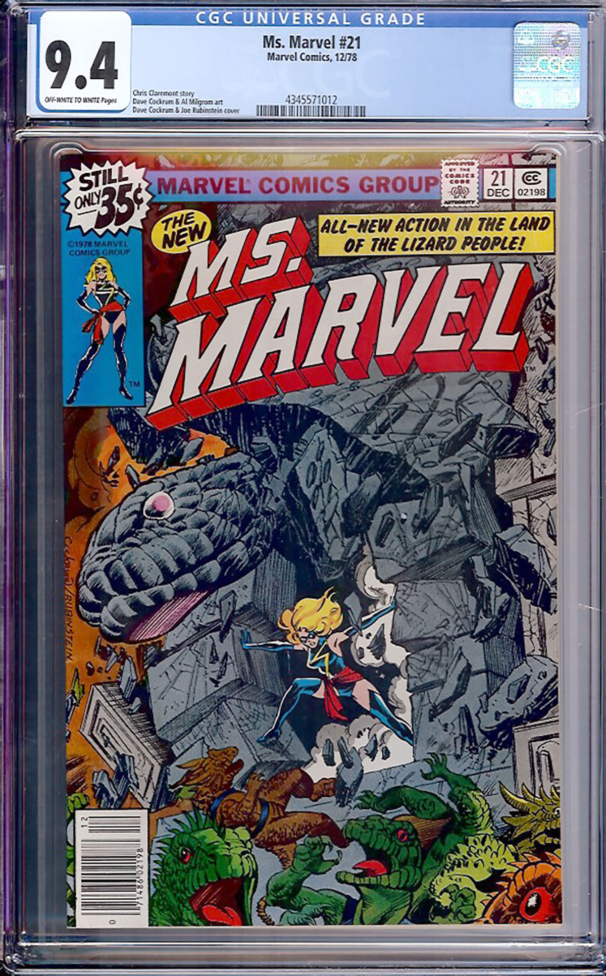 Ms. Marvel #21 CGC 9.4 ow/w