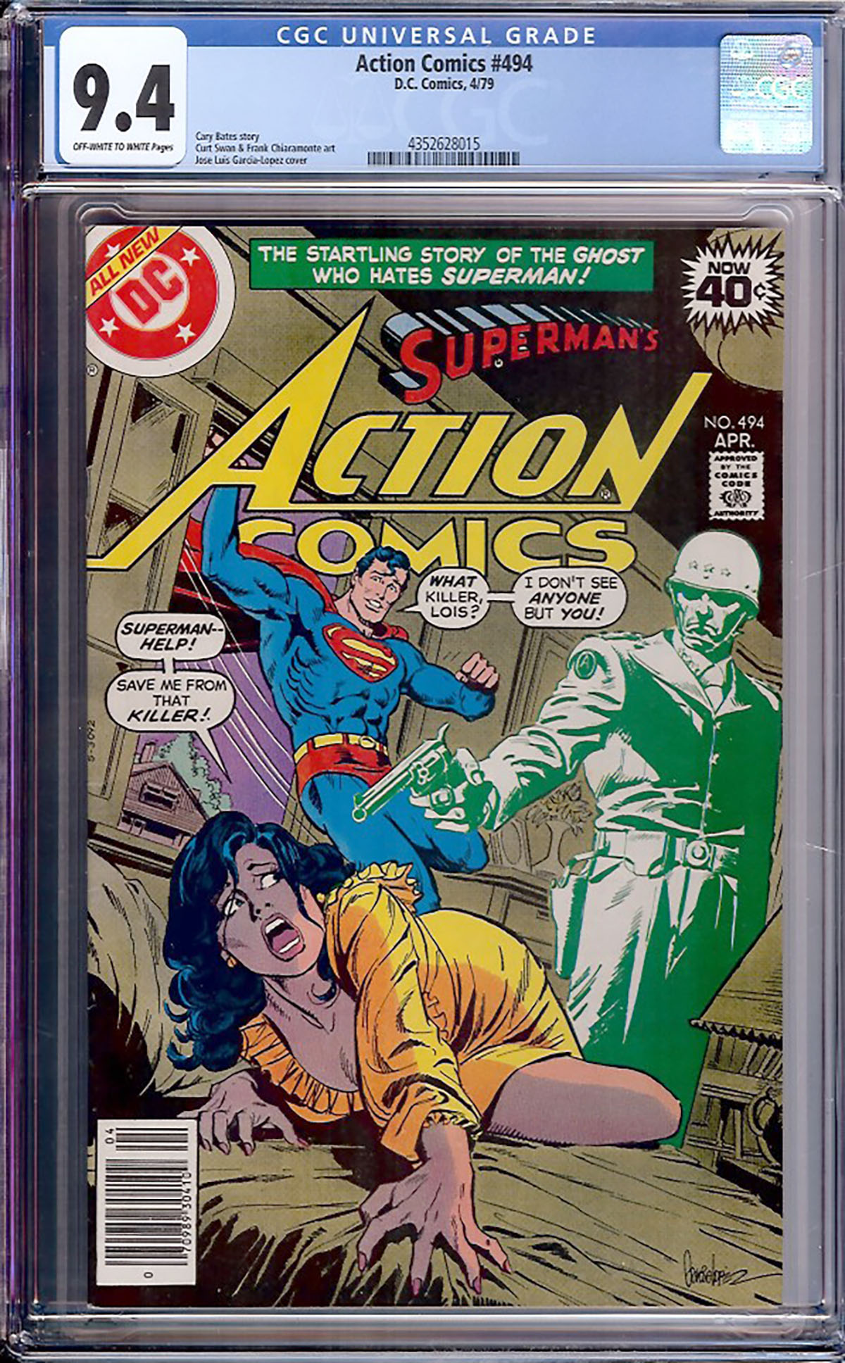 Action Comics #494 CGC 9.4 ow/w