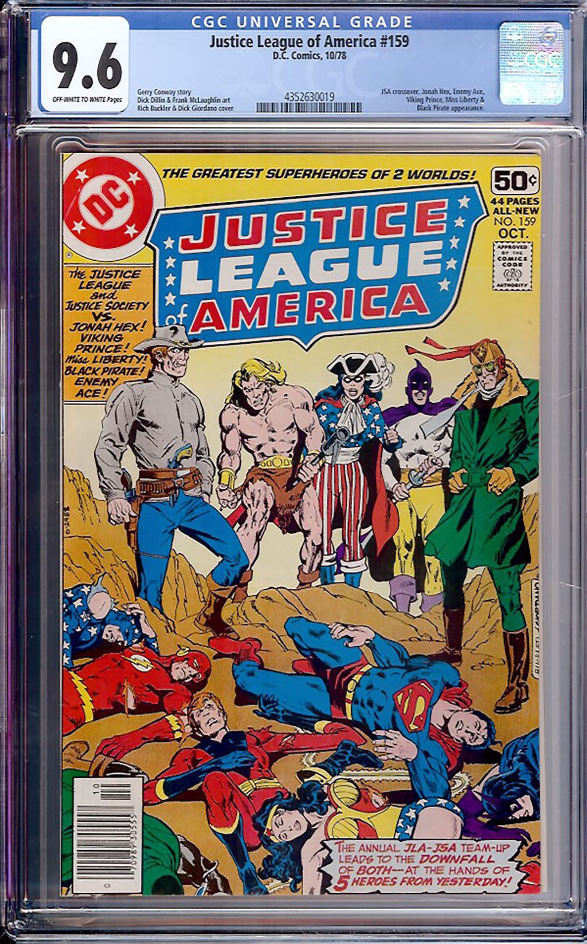 Justice League of America #159 CGC 9.6 ow/w