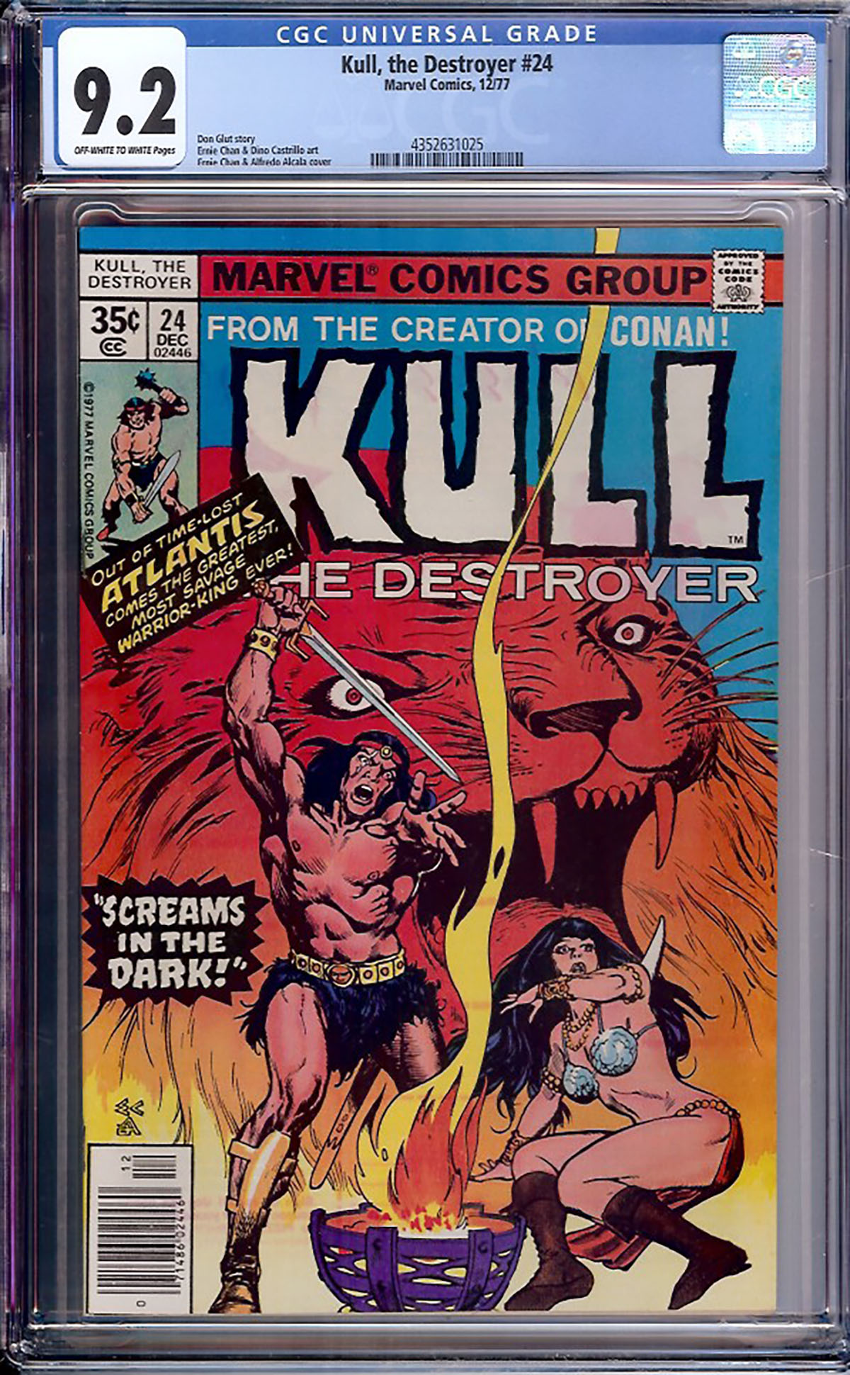 Kull, the Destroyer #24 CGC 9.2 ow/w