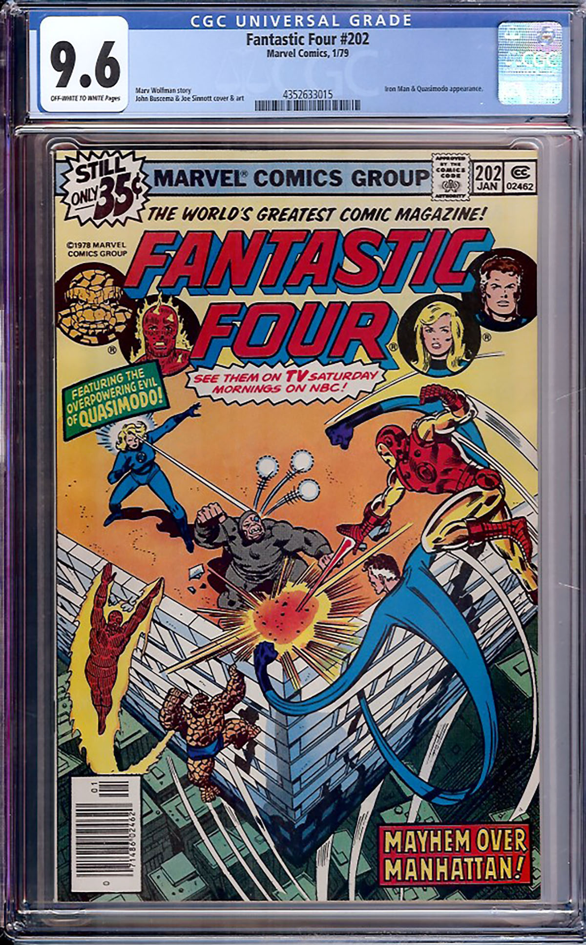 Fantastic Four #202 CGC 9.6 ow/w