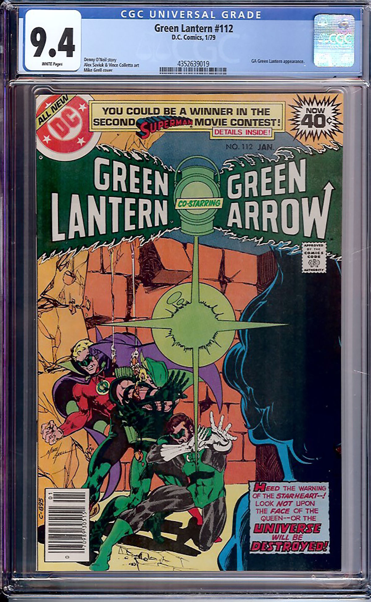 Green Lantern #112 CGC 9.4 w