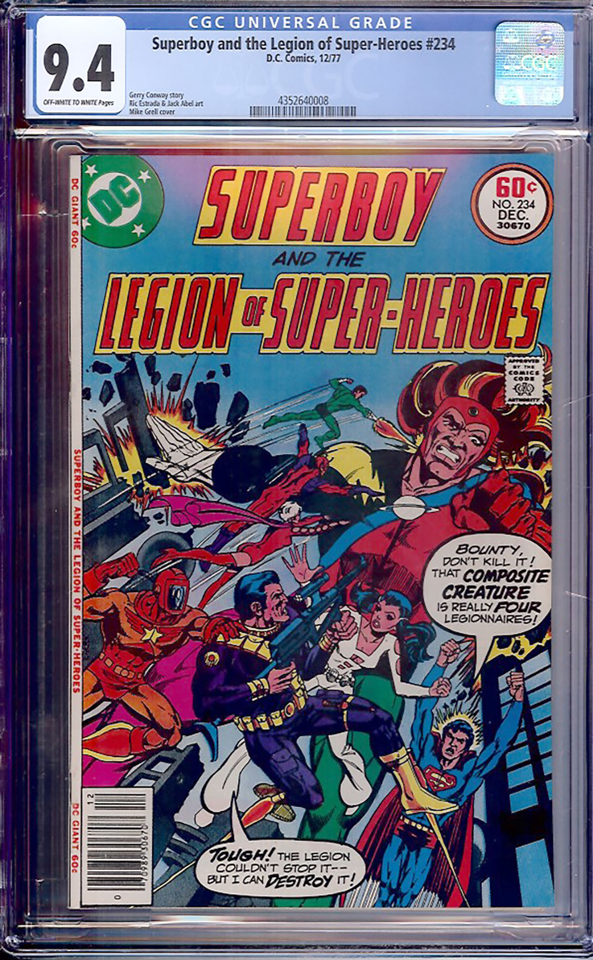 Superboy and the Legion of Super-Heroes #234 CGC 9.4 ow/w