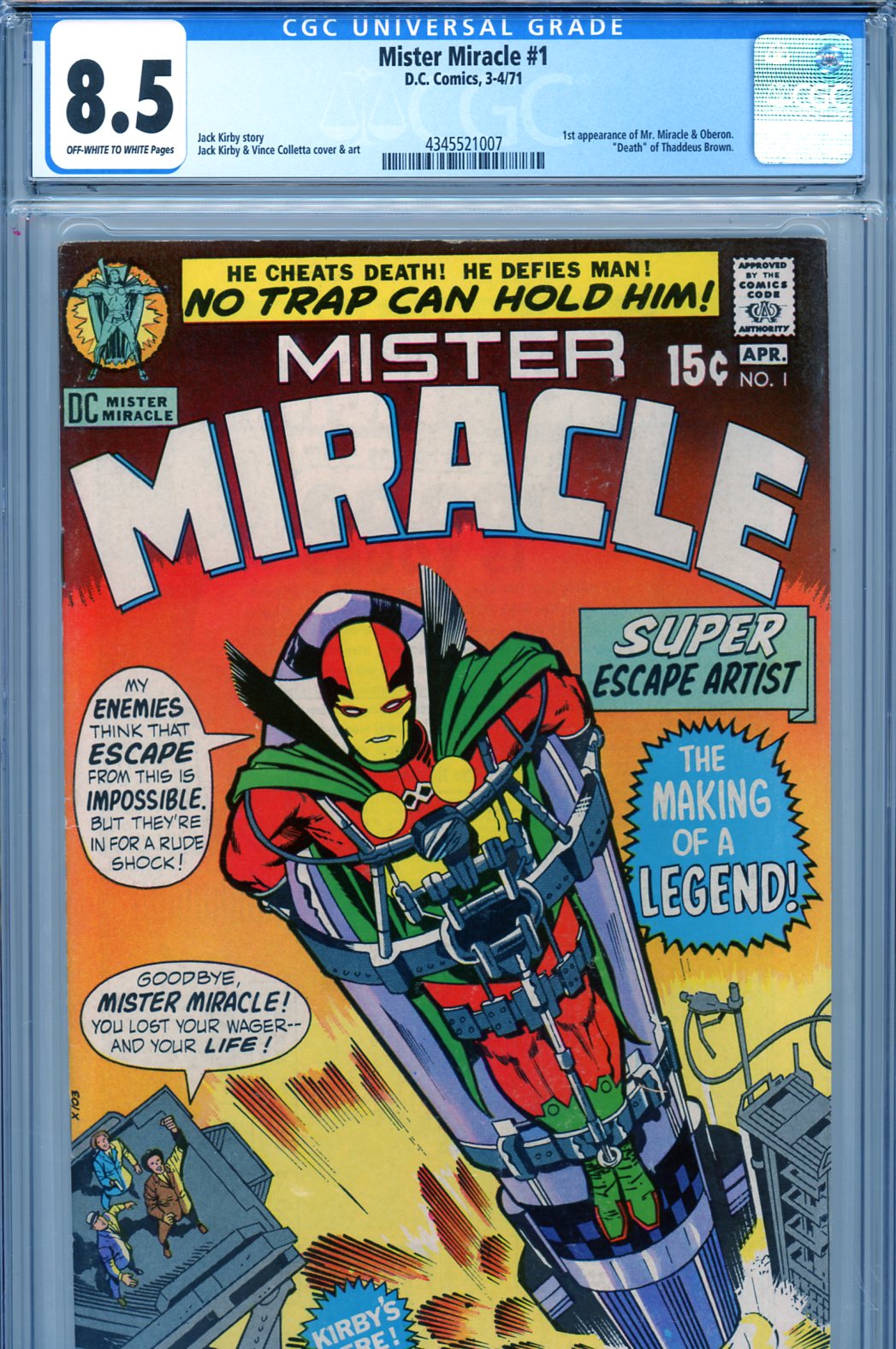 Mister Miracle #1 CGC 8.5 ow/w