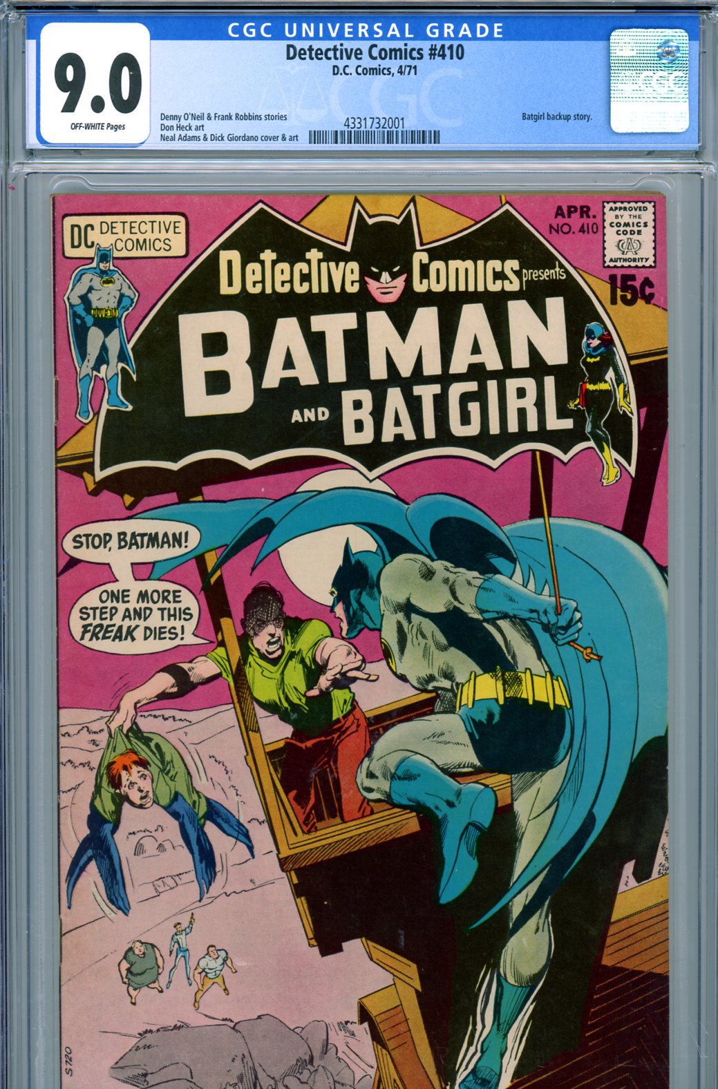 Detective Comics #410 CGC 9.0 ow