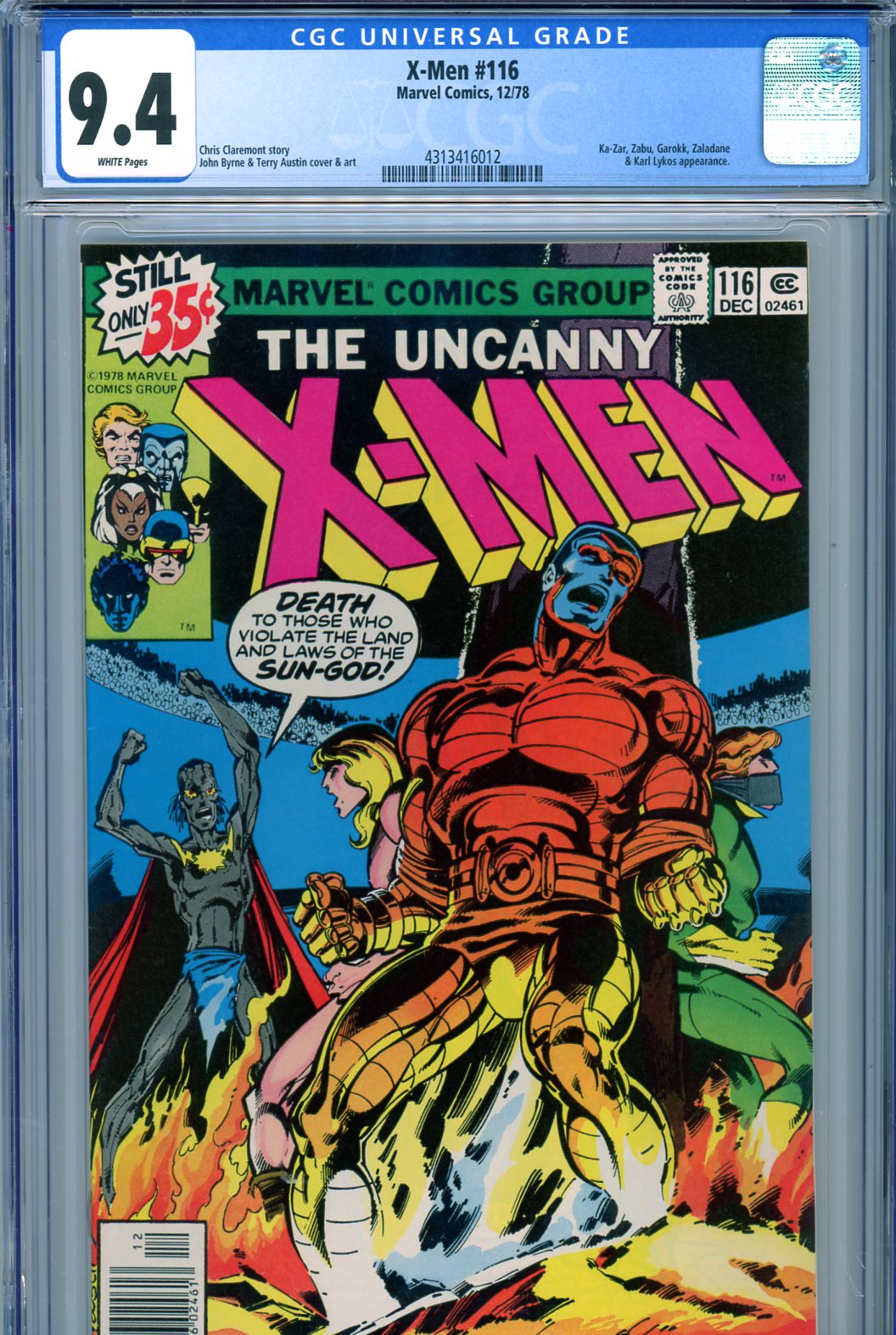 X-Men #116 CGC 9.4 w