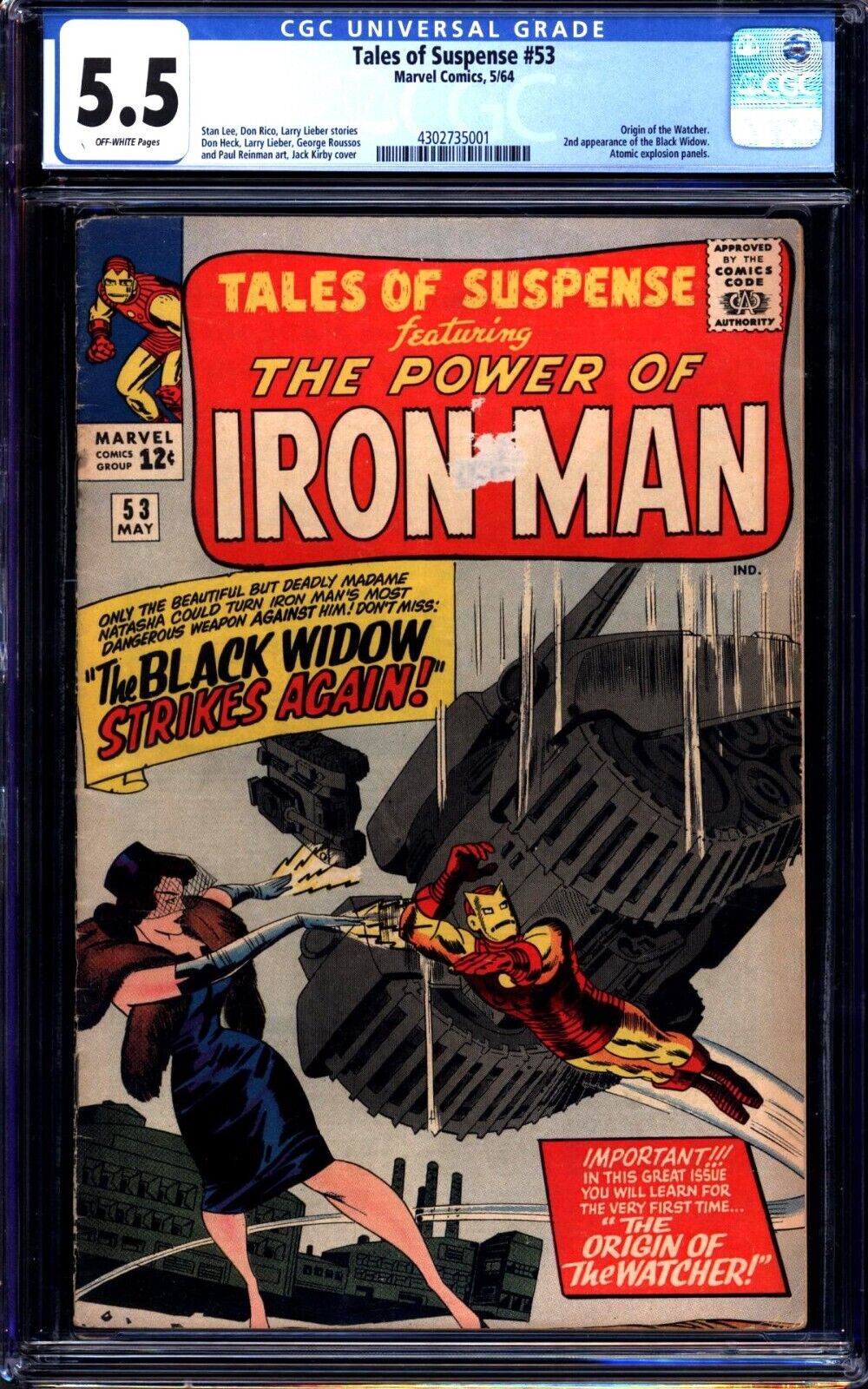 Tales of Suspense #53 CGC 5.5 ow