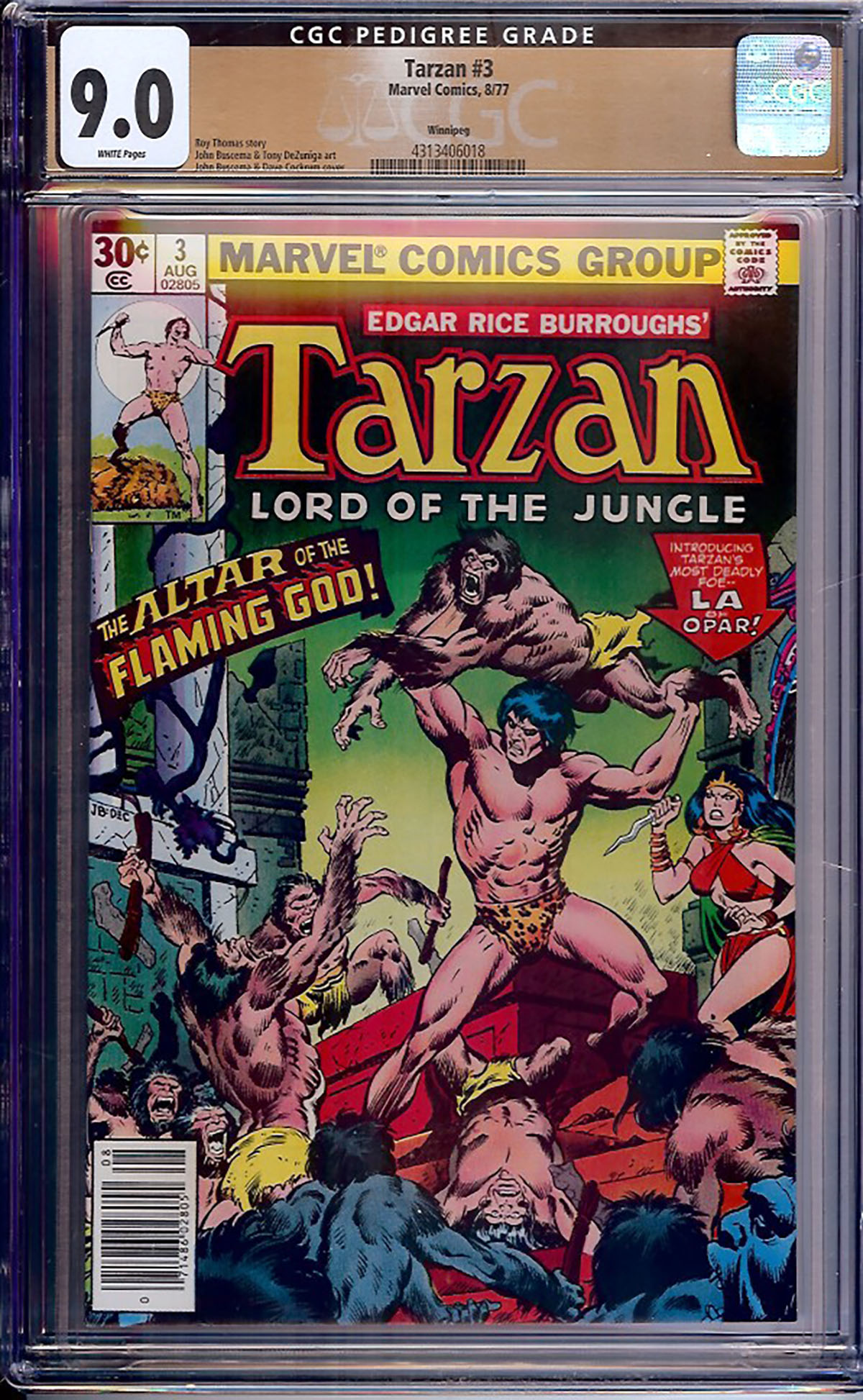 Tarzan #3 CGC 9.0 w Winnipeg