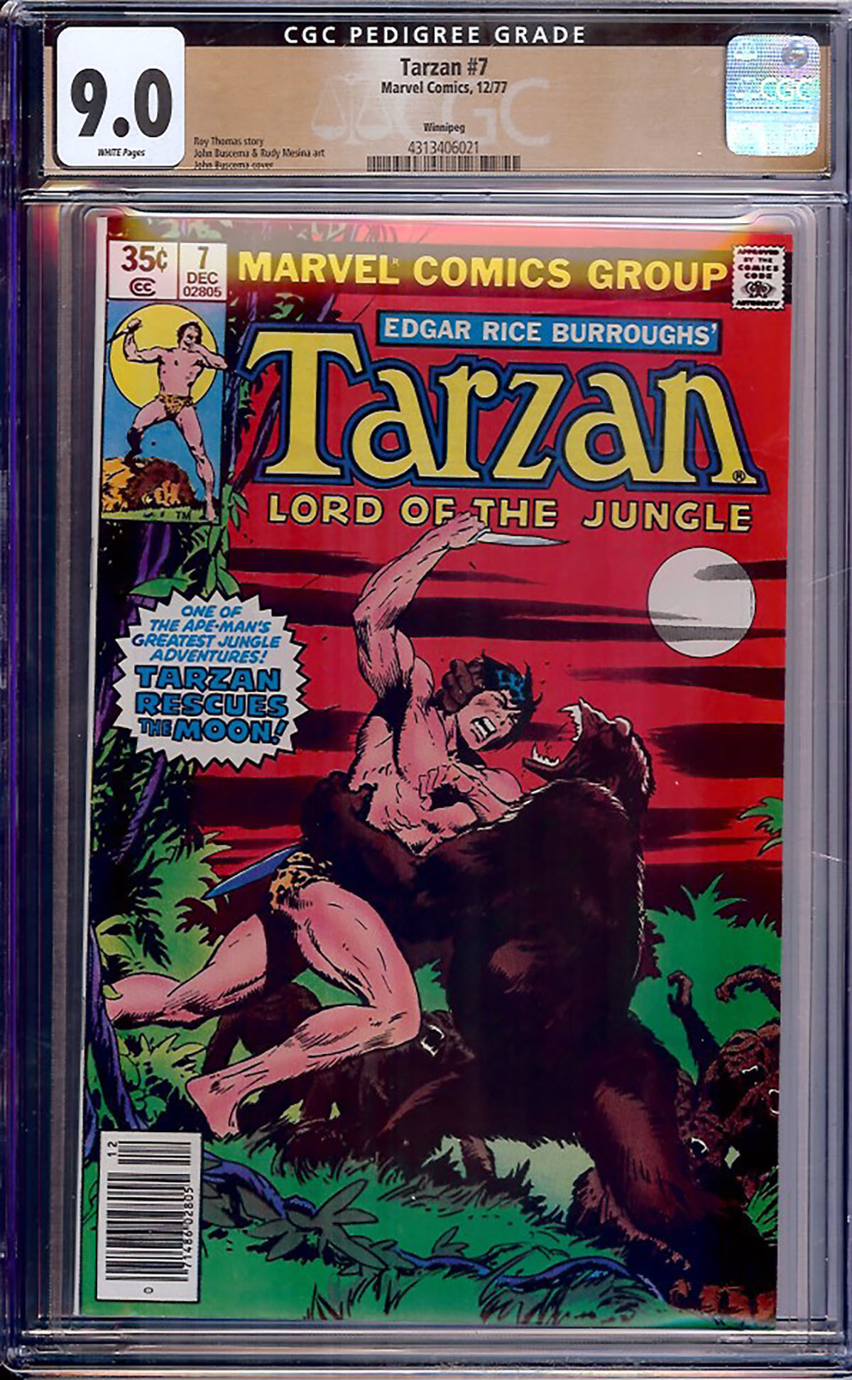 Tarzan #7 CGC 9.0 w Winnipeg