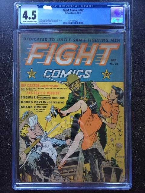 Fight Comics #22 CGC 4.5 cr/ow