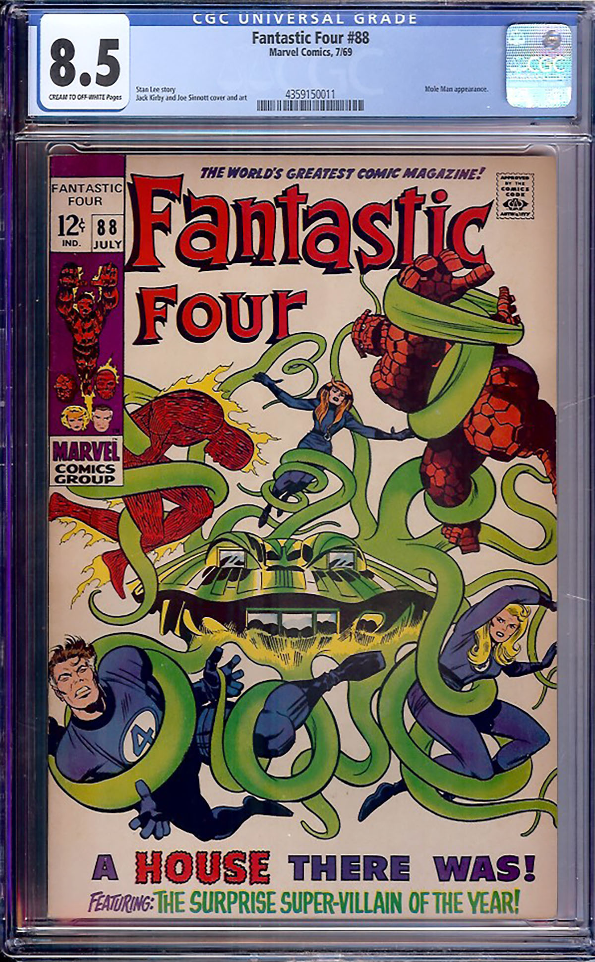 Fantastic Four #88 CGC 8.5 cr/ow