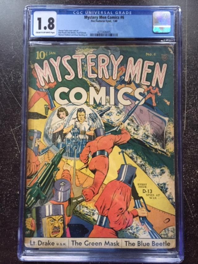 Mystery Men Comics #6 CGC 1.8 cr/ow