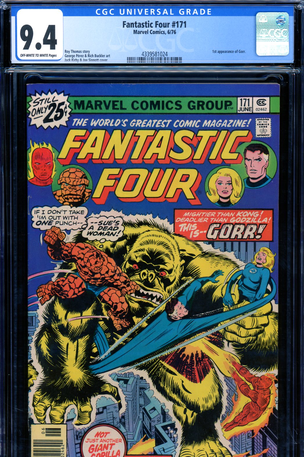 Fantastic Four #171 CGC 9.4 ow/w