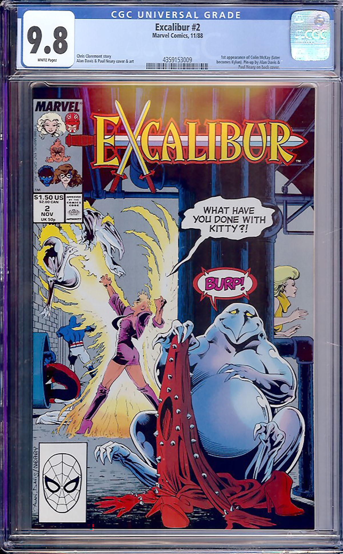 Excalibur #2 CGC 9.8 w