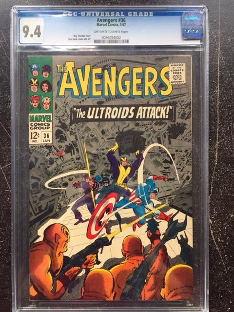 Avengers #36 CGC 9.4 ow/w