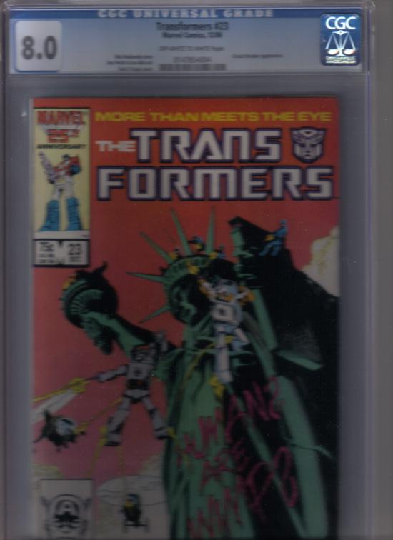 Transformers #23 CGC 8.0 ow/w