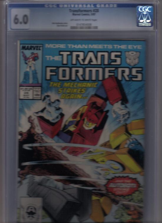 Transformers #28 CGC 6.0 ow/w