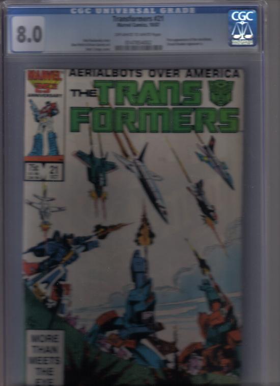 Transformers #21 CGC 8.0 ow/w