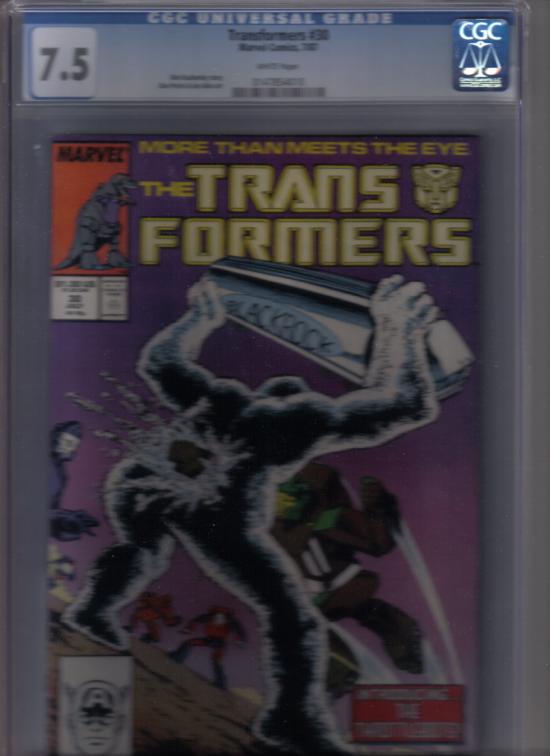 Transformers #30 CGC 7.5 w