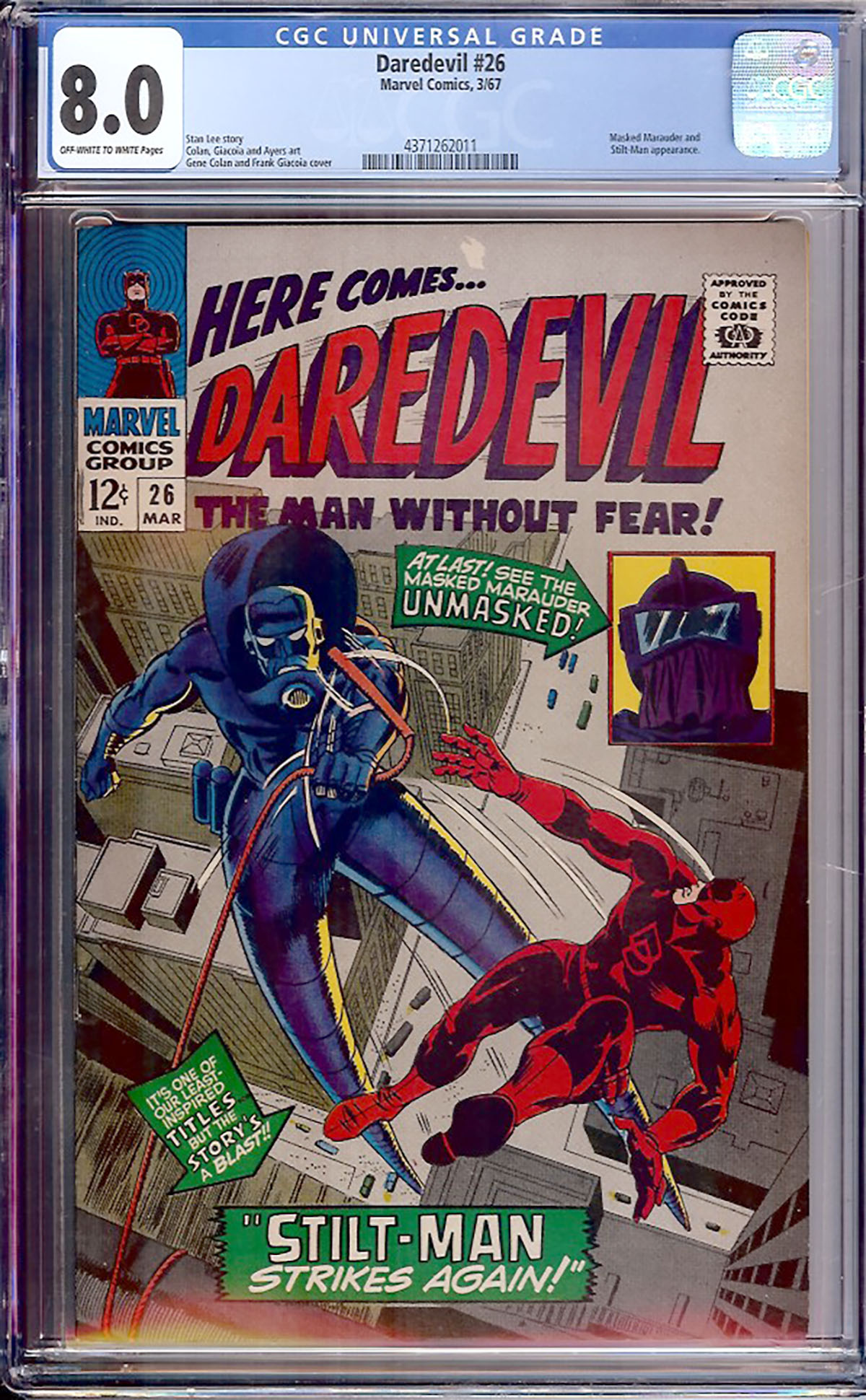 Daredevil #26 CGC 8.0 ow/w