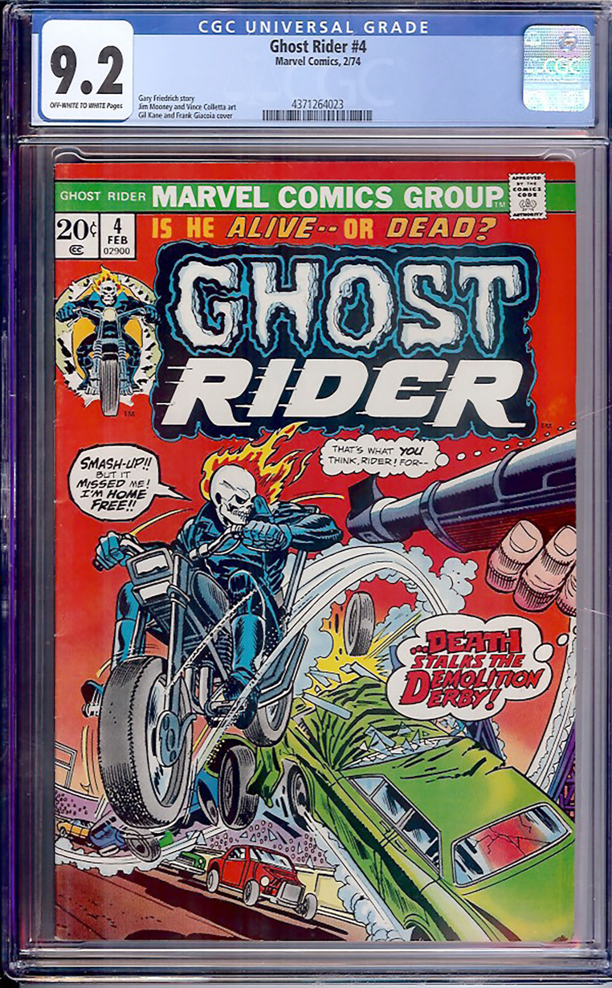 Ghost Rider #4 CGC 9.2 ow/w