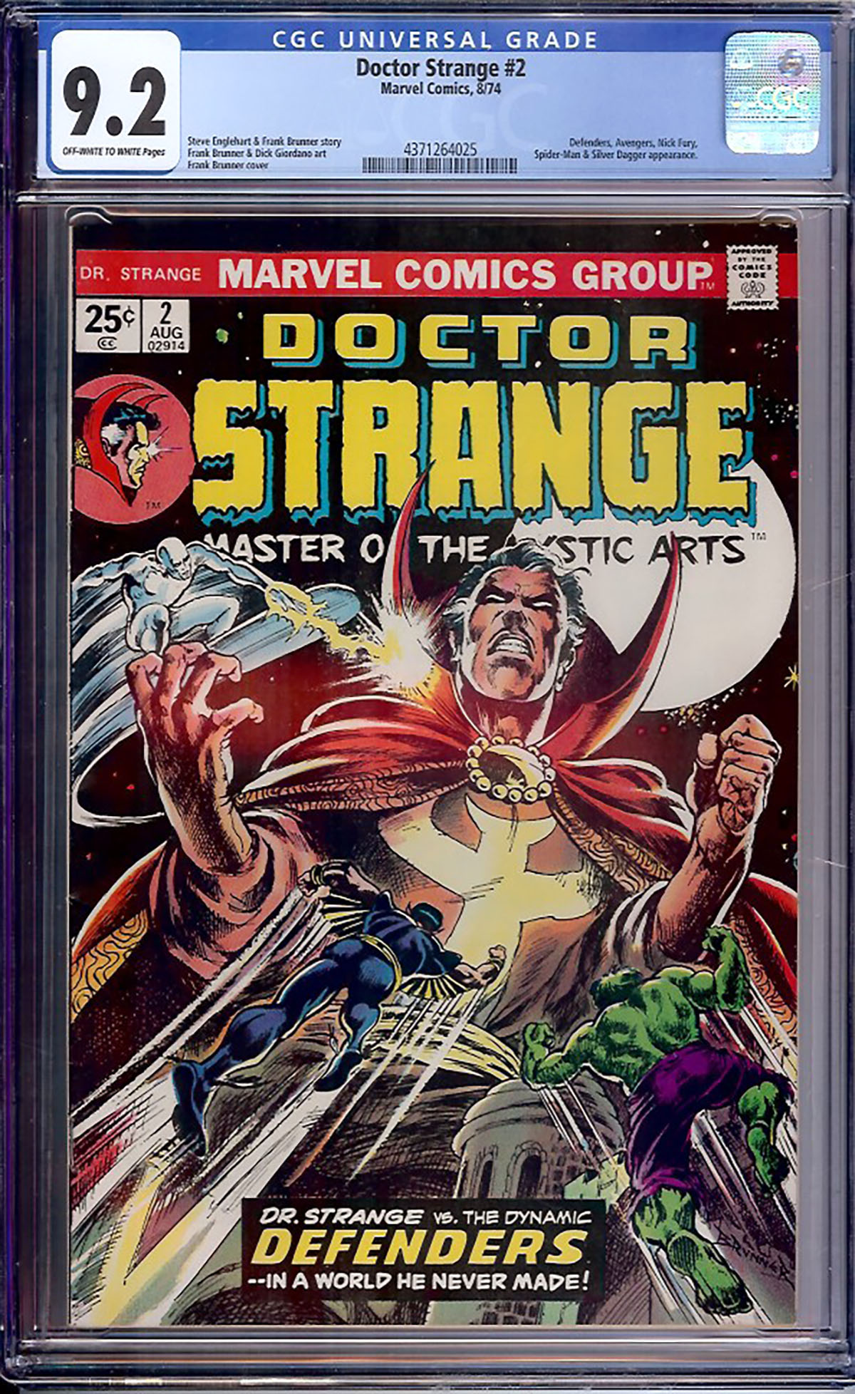 Doctor Strange #2 CGC 9.2 ow/w