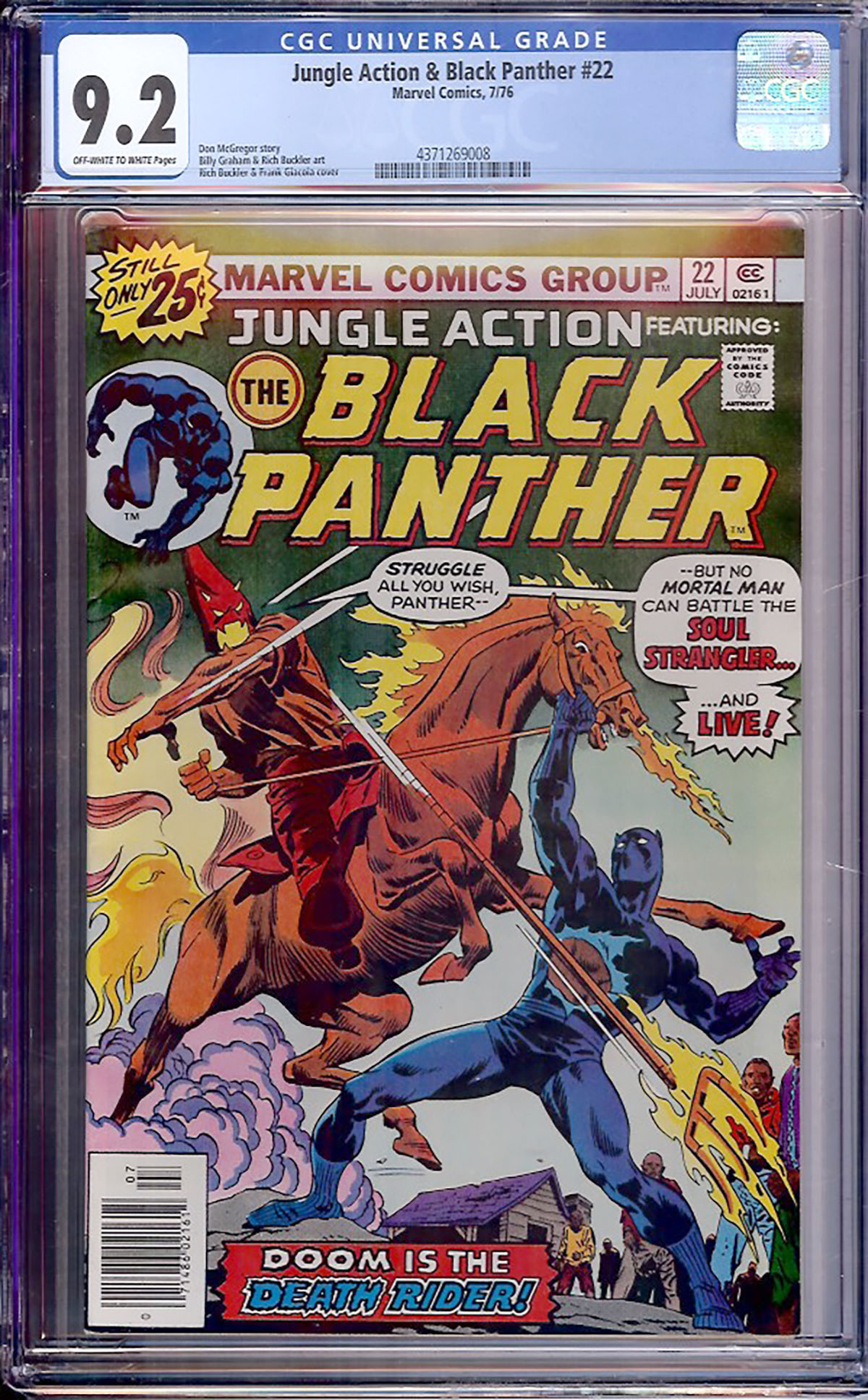 Jungle Action & Black Panther #22 CGC 9.2 ow/w