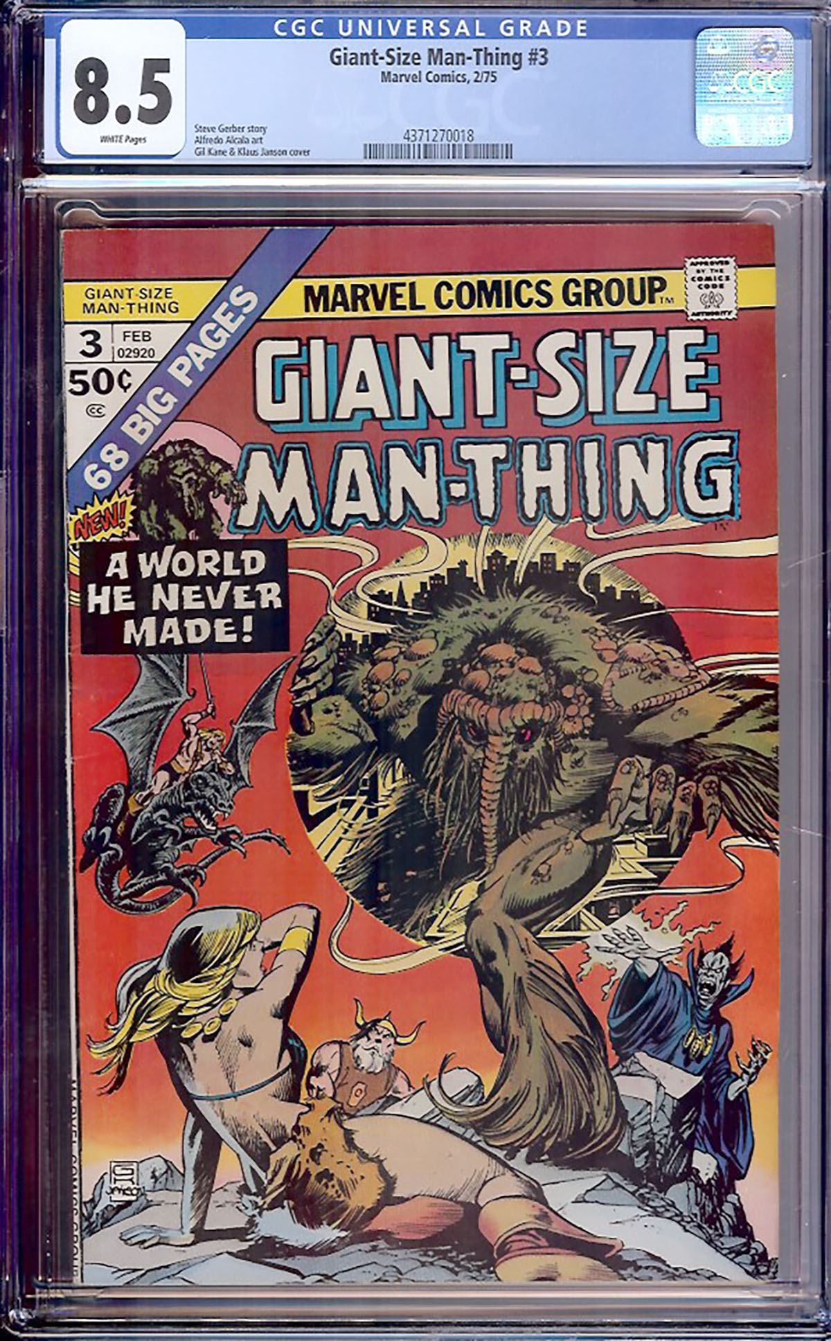 Giant-Size Man-Thing #3 CGC 8.5 w