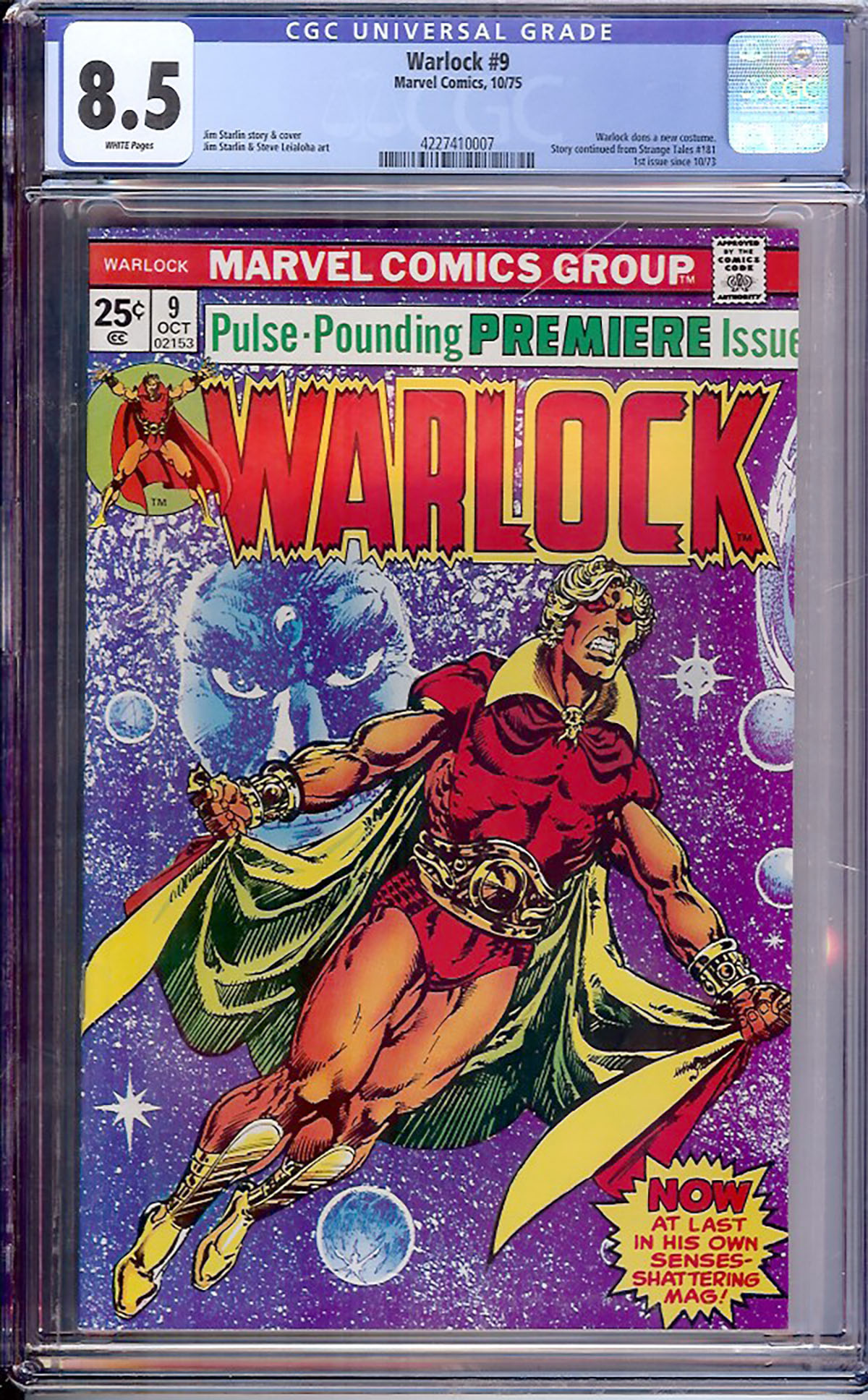 Warlock #9 CGC 8.5 w