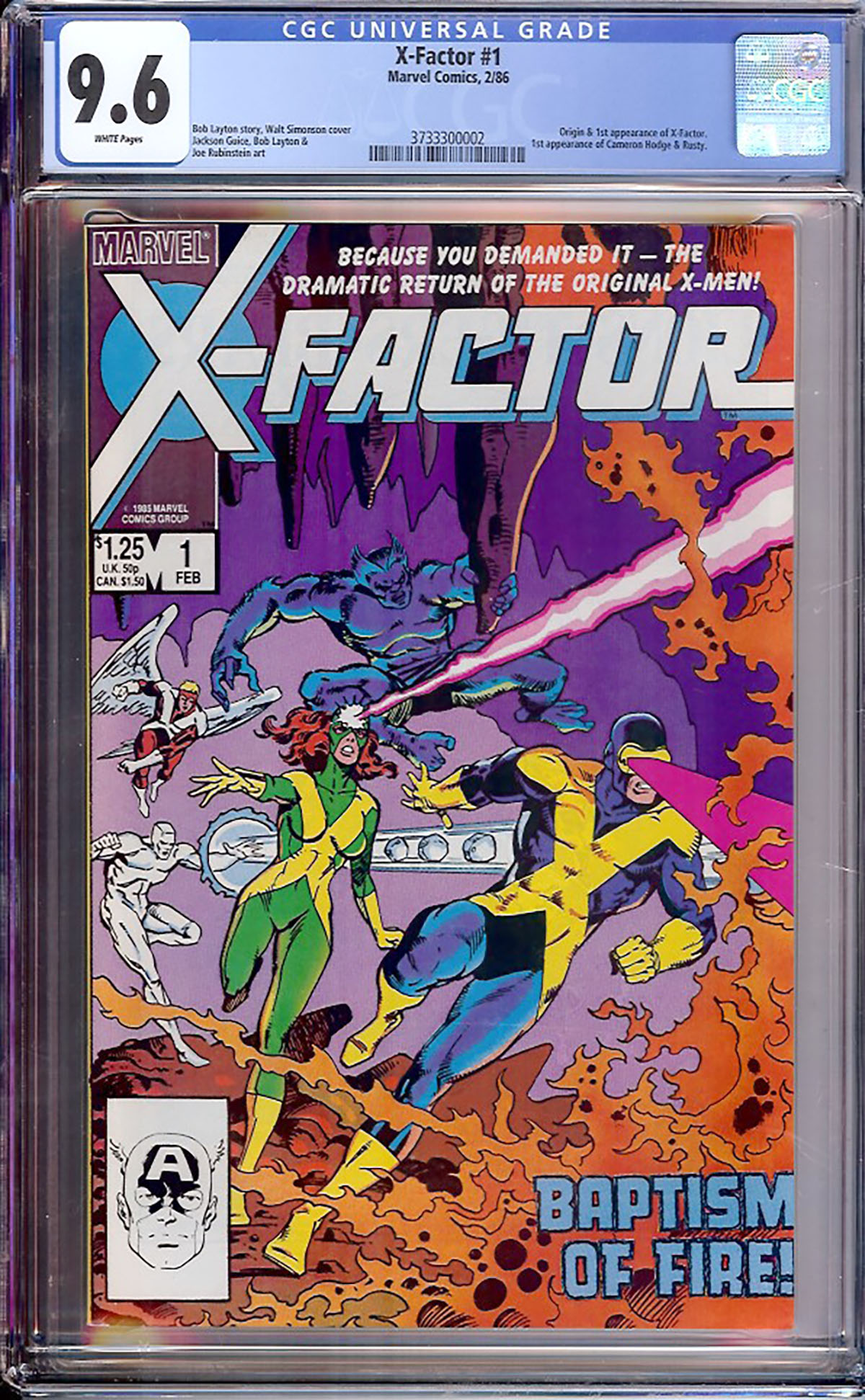 X-Factor #1 CGC 9.6 w