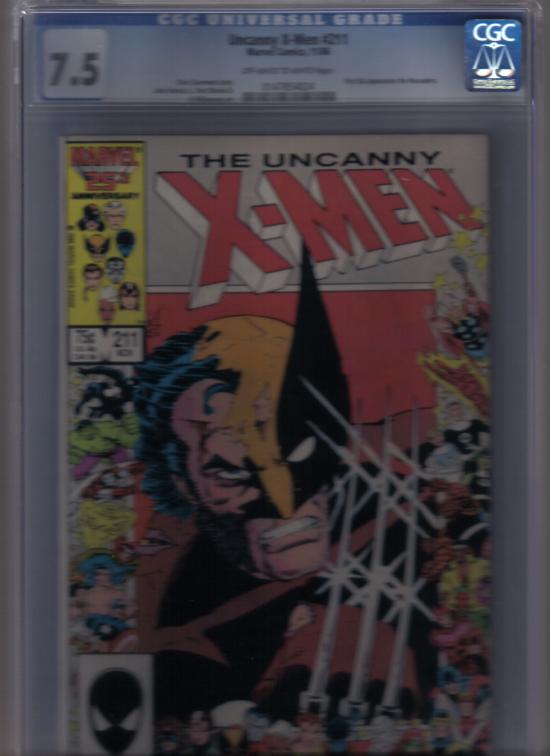 Uncanny X-Men #211 CGC 7.5 w