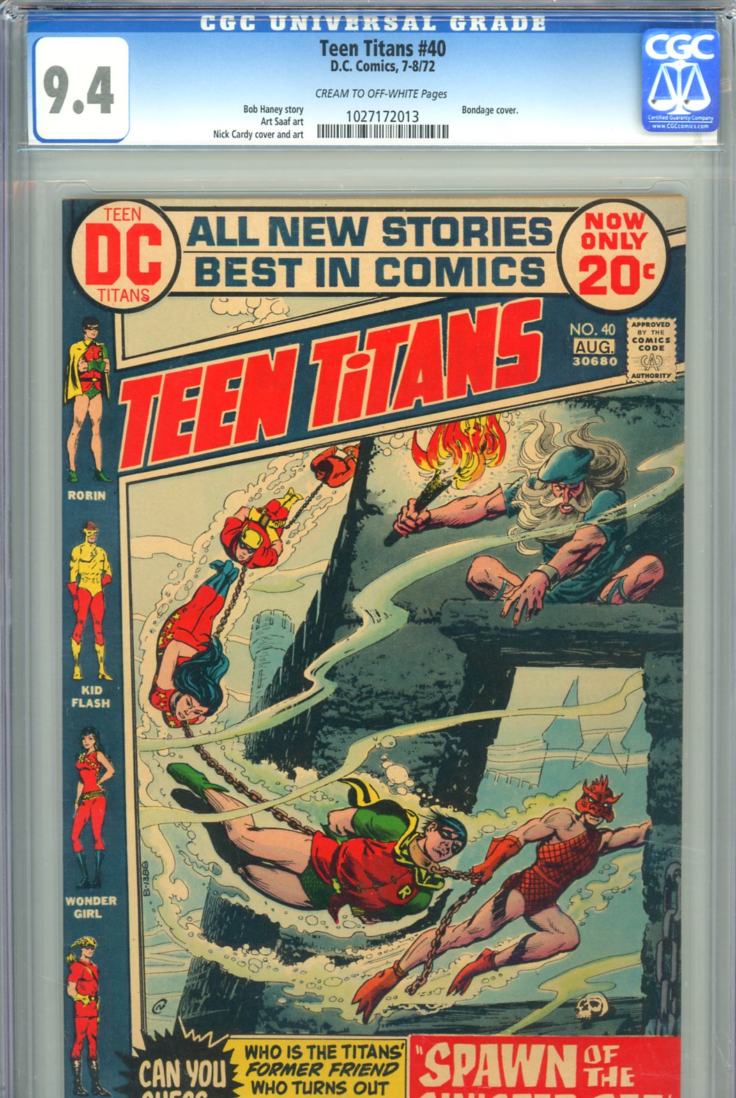 Teen Titans #40 CGC 9.4 cr/ow