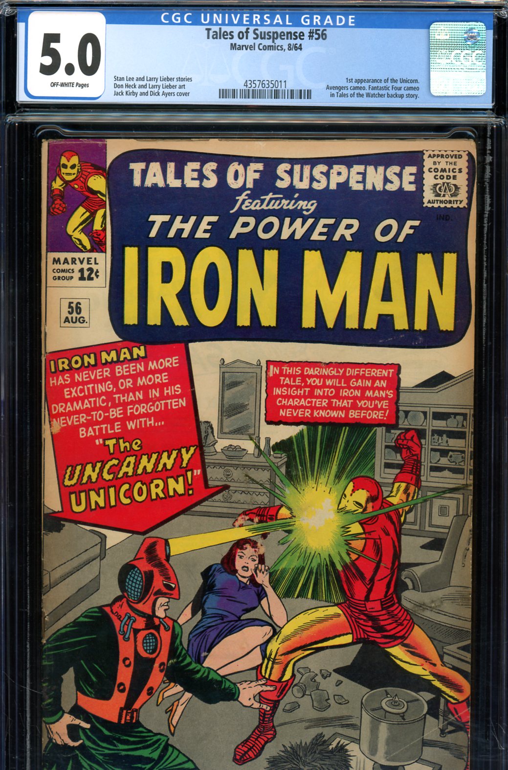 Tales of Suspense #56 CGC 5.0 ow