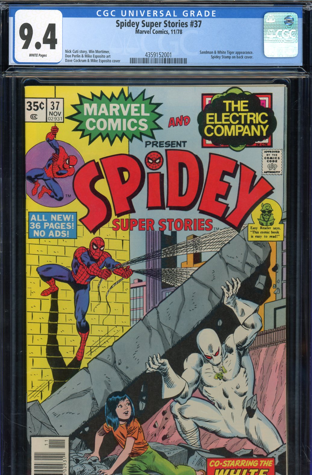 Spidey Super Stories #37 CGC 9.4 w