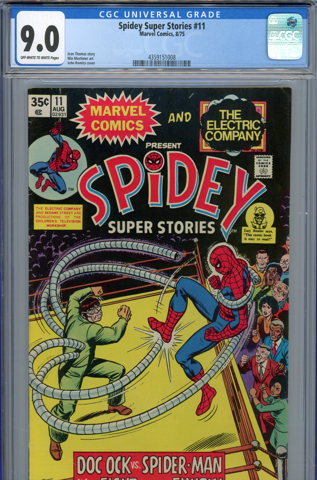 Spidey Super Stories #11 CGC 9.0 ow/w