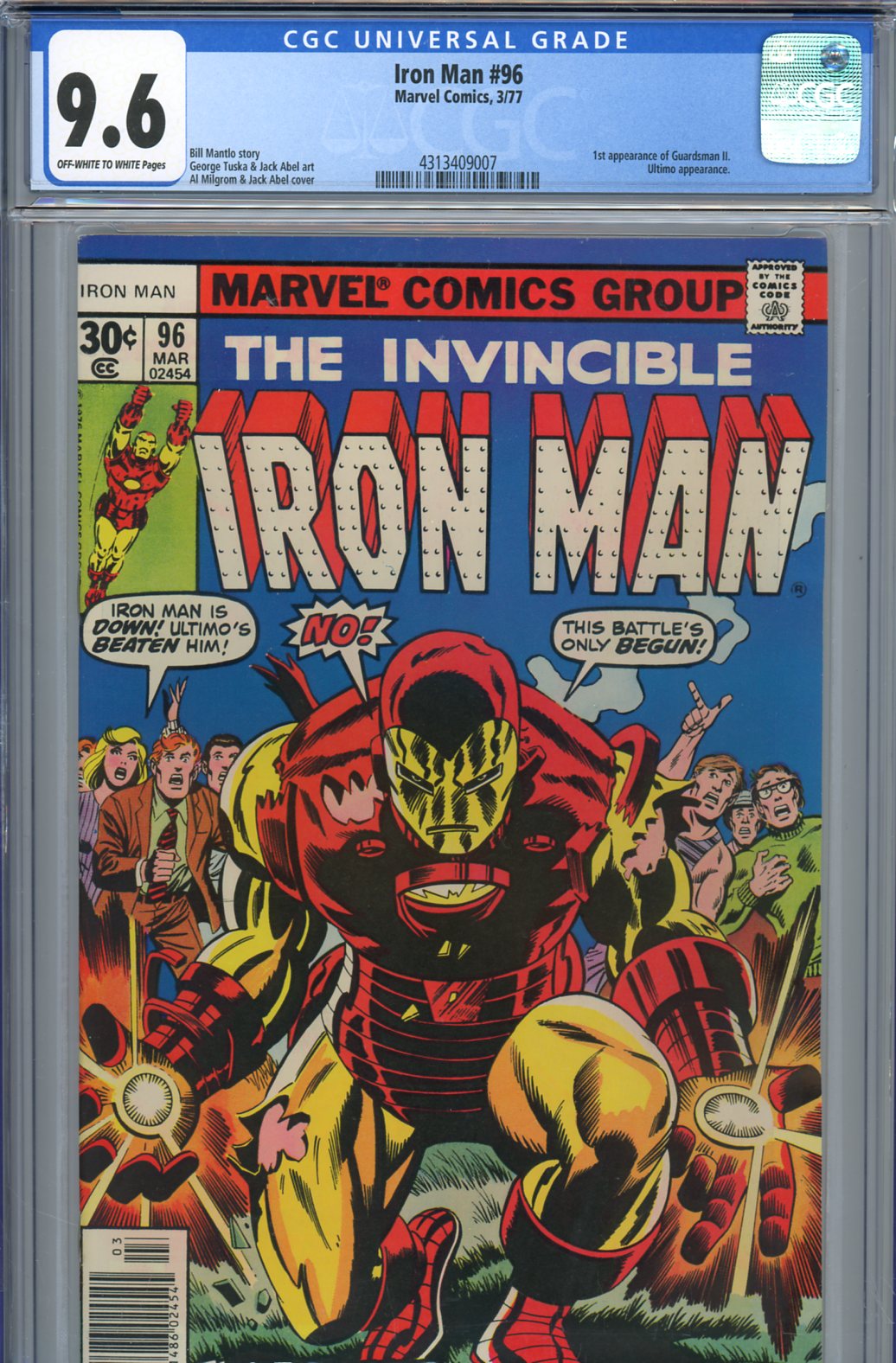 Iron Man #96 CGC 9.6 ow/w