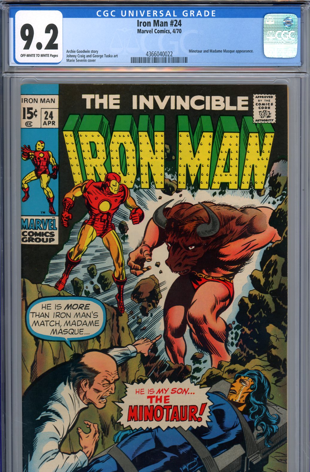 Iron Man #24 CGC 9.2 ow/w