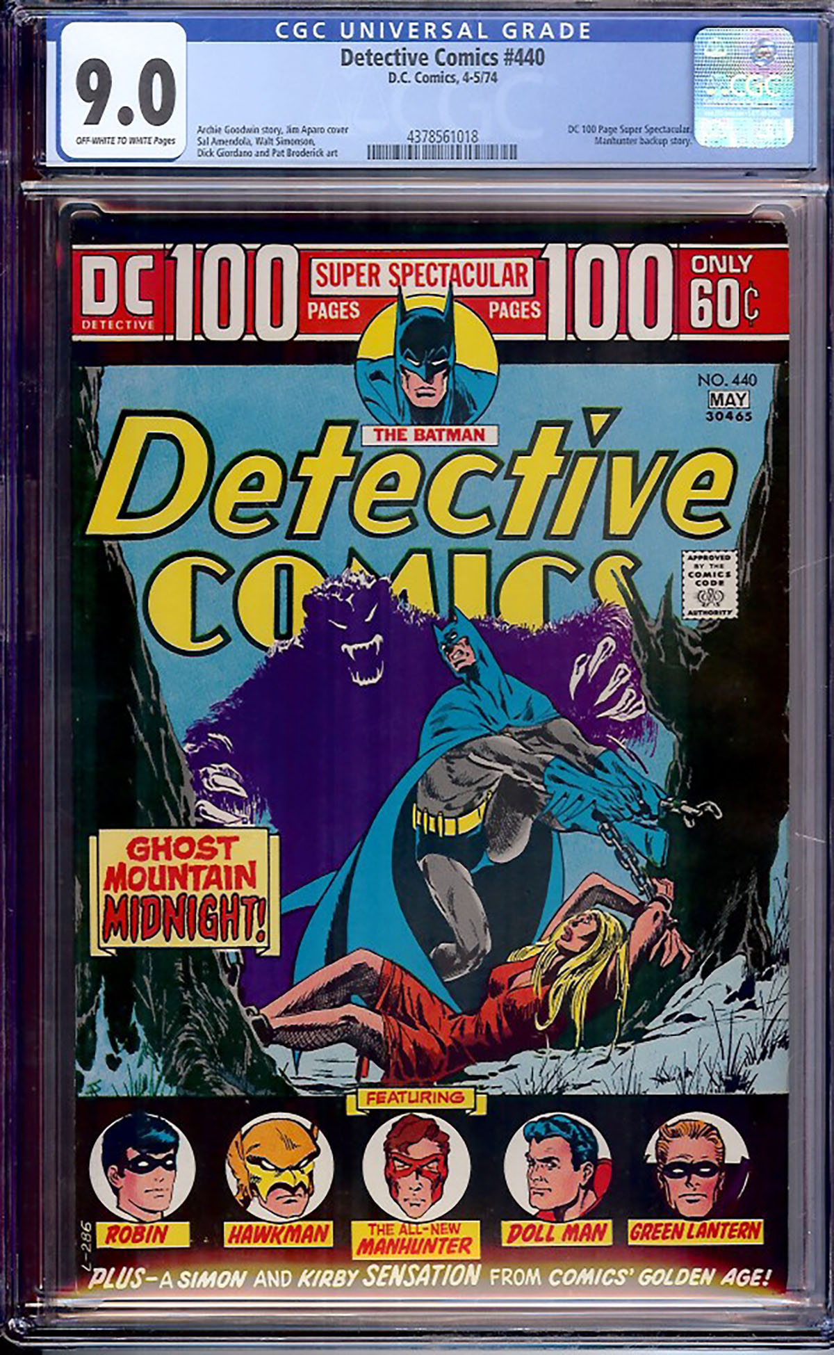 Detective Comics #440 CGC 9.0 ow/w