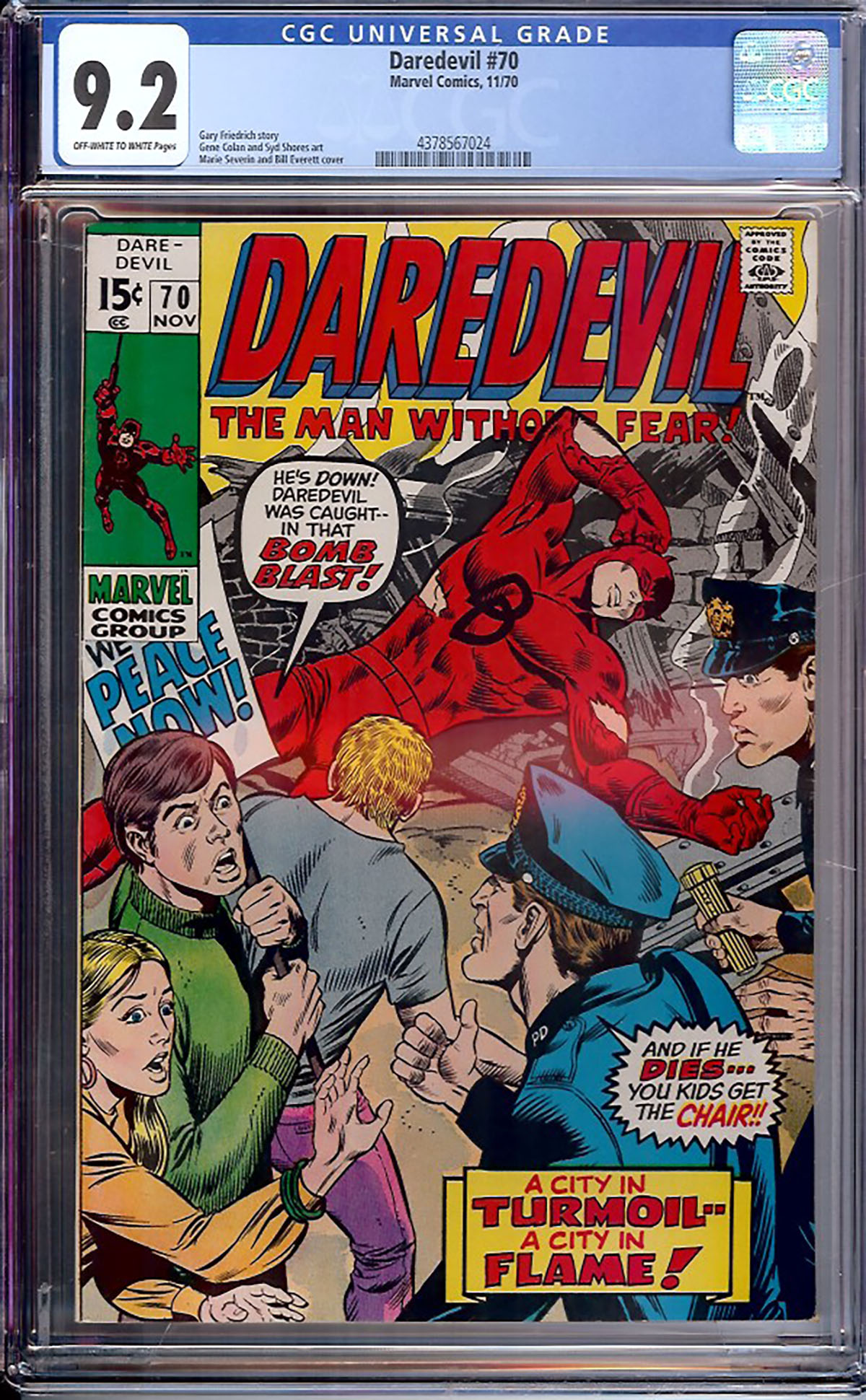 Daredevil #70 CGC 9.2 ow/w