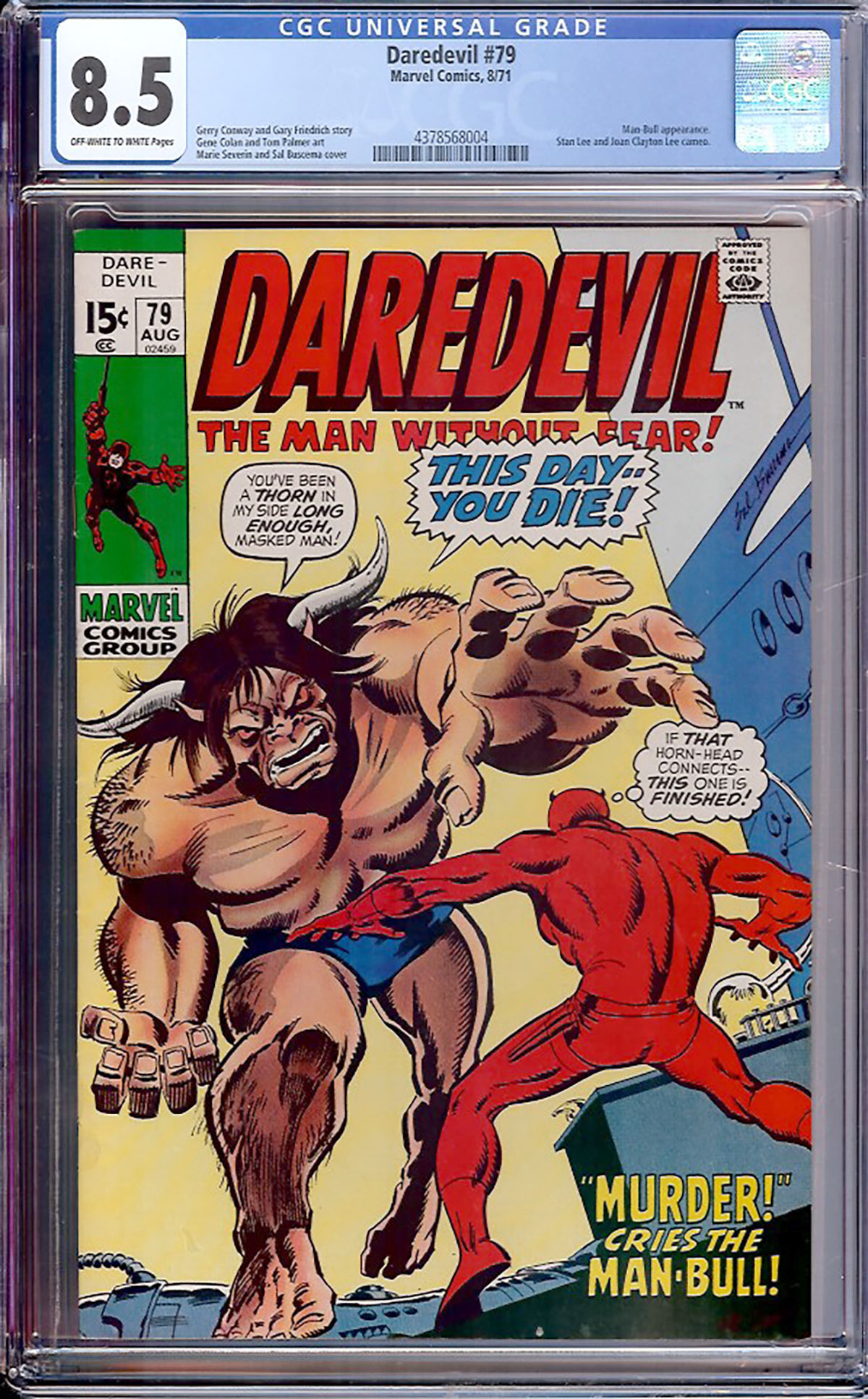 Daredevil #79 CGC 8.5 ow/w