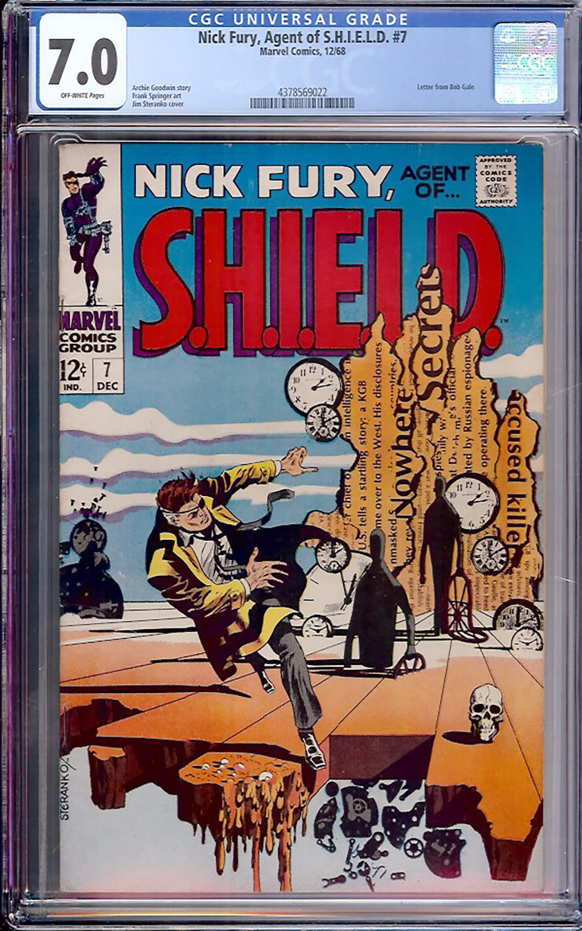 Nick Fury, Agent of SHIELD #7 CGC 7.0 ow