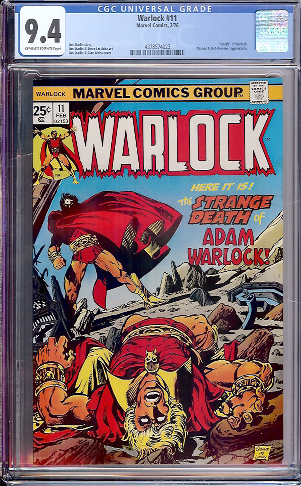 Warlock #11 CGC 9.4 ow/w