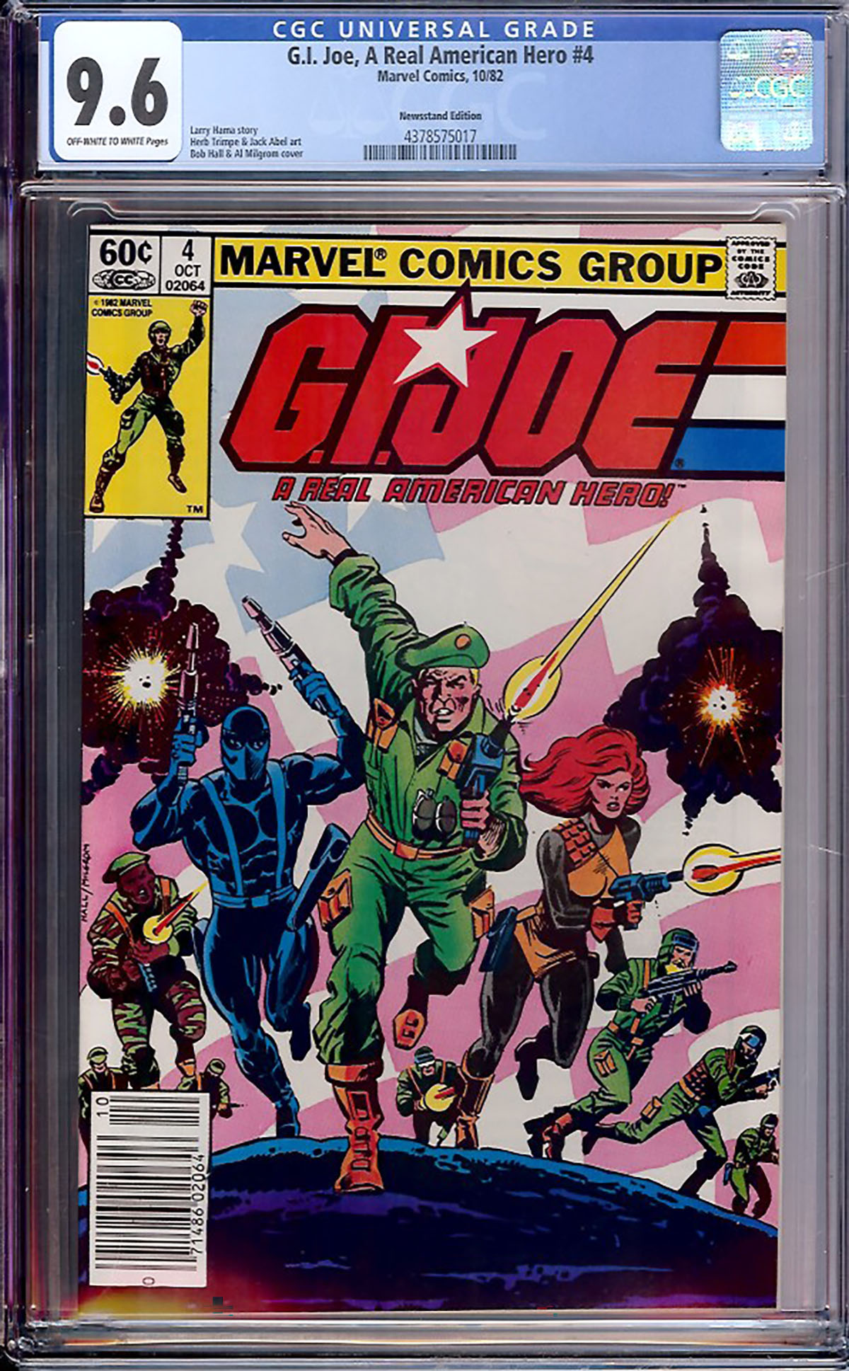 G.I. Joe, A Real American Hero #4 CGC 9.6 ow/w Newsstand Edition