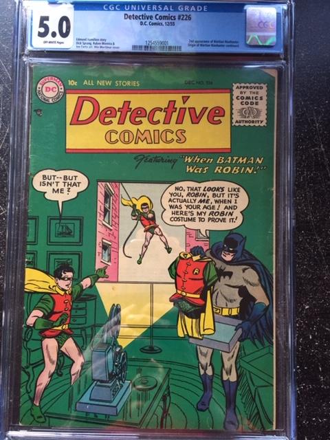 Detective Comics #226 CGC 5.0 ow